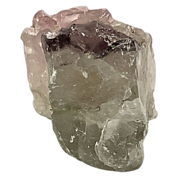 Clear Amethyst Pink Tipped Art Glass Cullet Glowing Manganese Slag Glass #5GL35 - Picture 5 of 8